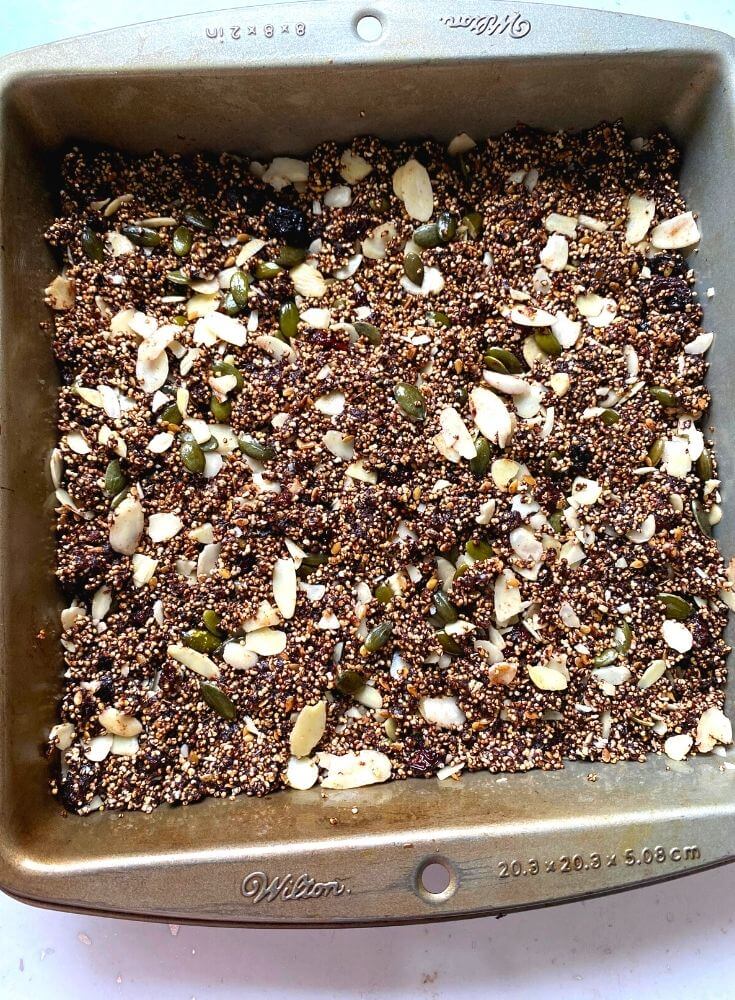 Layering in a baking tray