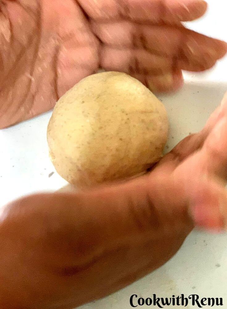 Shaping the buns with your hands