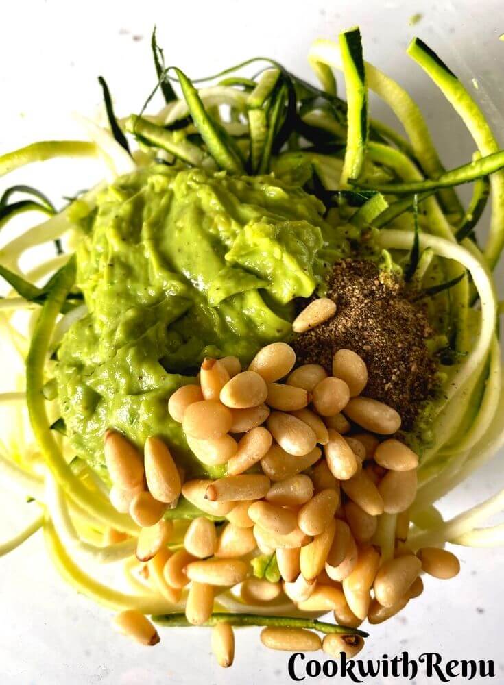 Adding all the ingredients in a bowl