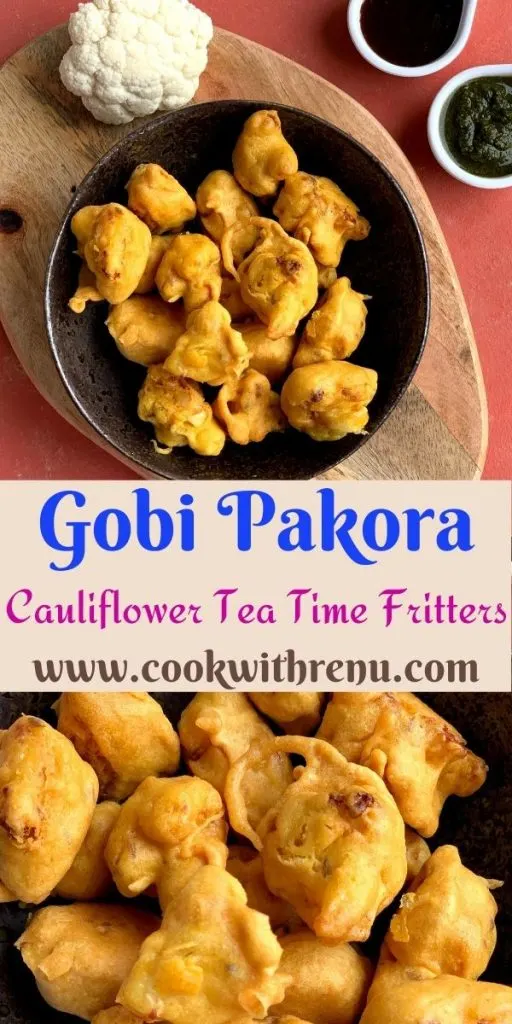 Gobi pakora or Cauliflower pakoda is an irresistible and addictive tea time fritter which are crunchy on the outside, soft inside and perfect as a party appetizer.