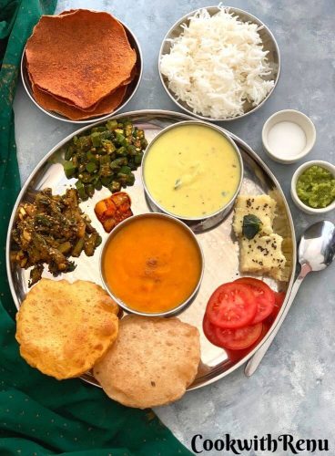 Gujarati Thali (Indian Regional Thali) - Cook With Renu