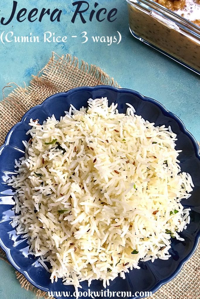 Jeera Rice is one of the most famous and staple dish from India, that is generally cooked daily and goes well with dal, curries or as a side.