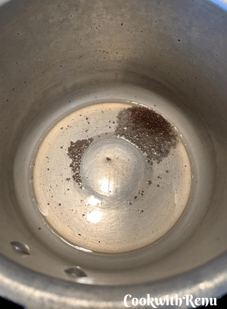 Adding of mustard seeds