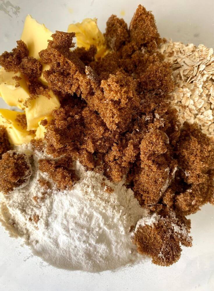 Making of the Dough in a bowl with all the ingredients added