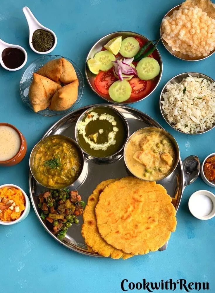 Vegetarian Punjabi Thali (Indian Regional Thali) - Cook With Renu