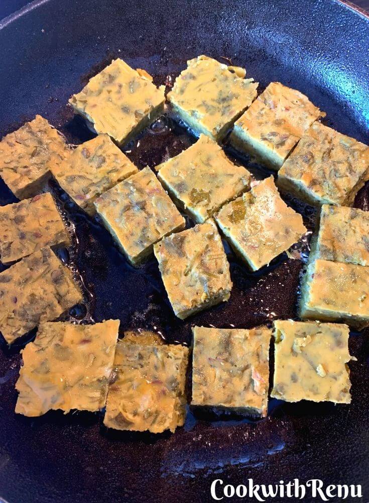 Shallow Frying the Vadi