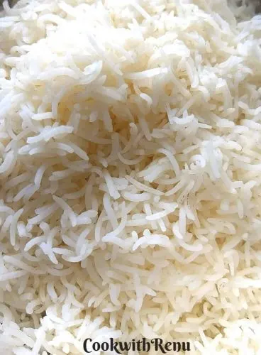 Perfectly cooked Steamed Rice
