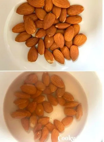 Almonds getting soaked