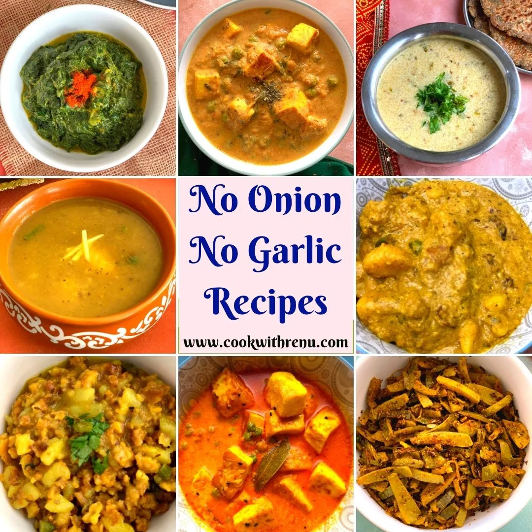 A delicious and lip-smacking collection of 100+ No Onion No Garlic Recipes, from Starters, Snacks to Main Course.