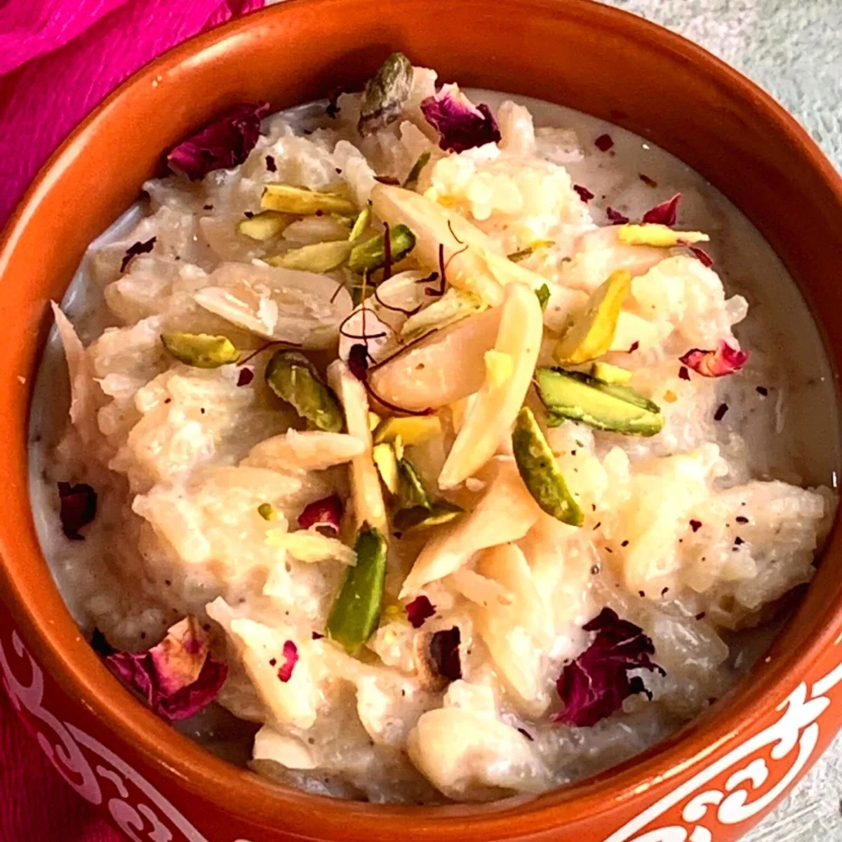 Rich and creamy Rice Kheer or Indian Rice pudding is one of the quintessential Indian desserts made using Rice, Milk and Sugar.
