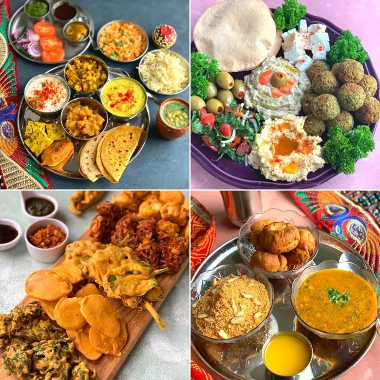 Vegetarian Thalis and Platters is a collection of 26 different vegetarian thalis featuring Indian and International platters, loved by all ages.
