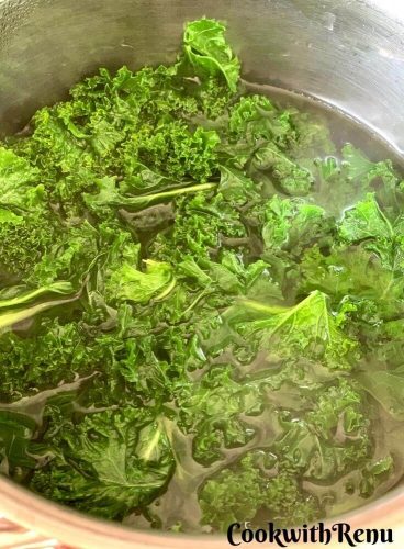 Blanching of Kale