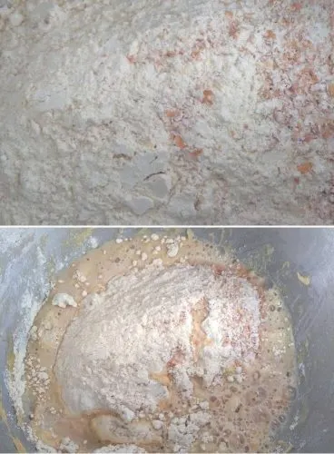 Dough getting mixed