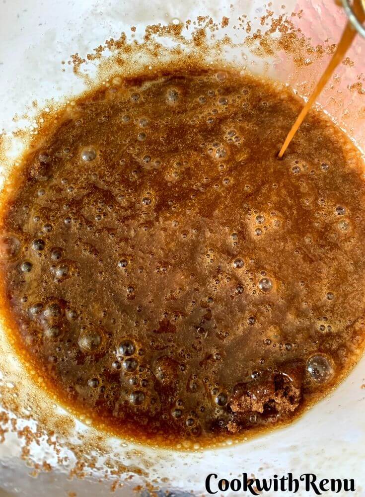 Eggs added to the mixture