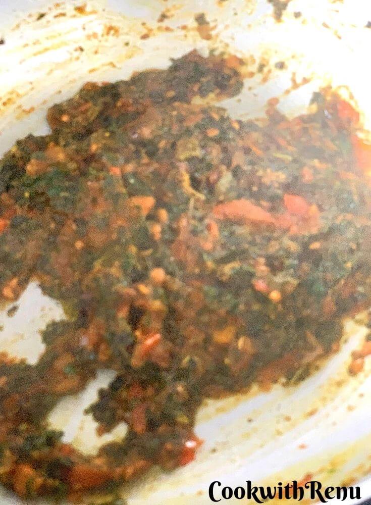 Masala getting cooked