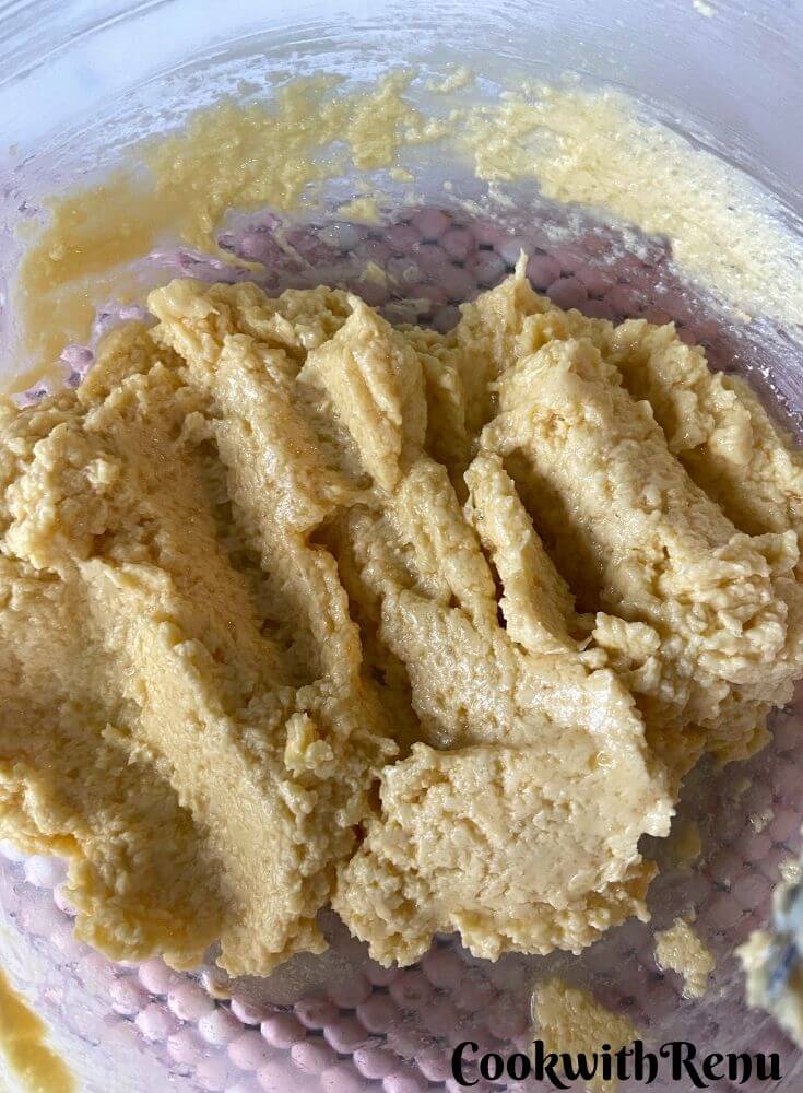 Cookie dough before flour being mixed