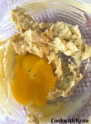 Adding of egg