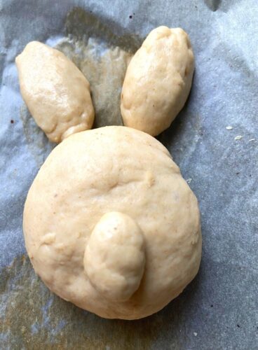 Easter Buns being shaped