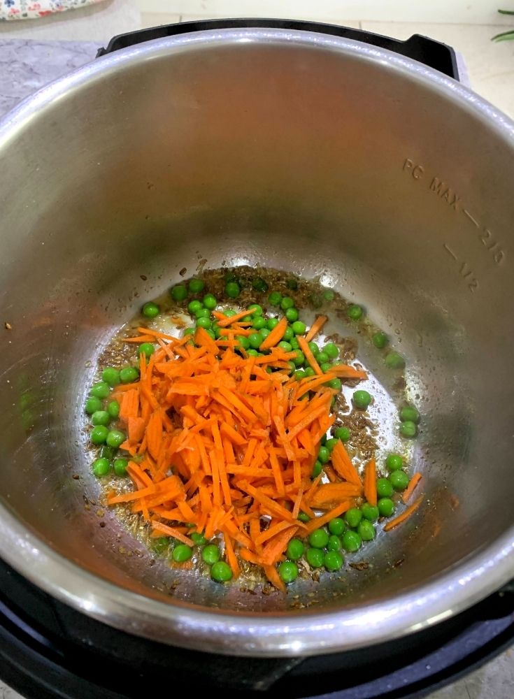 Adding of Green Veggies