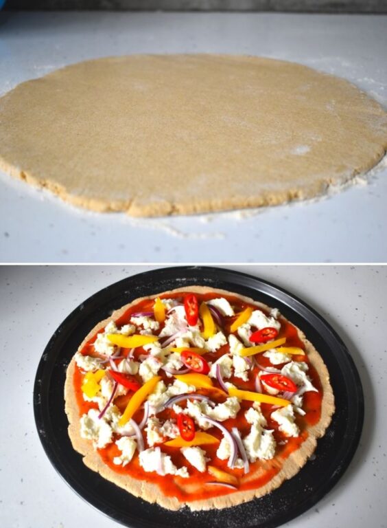Barley Flour Vegetarian Pizza BreadBakers Cook With Renu