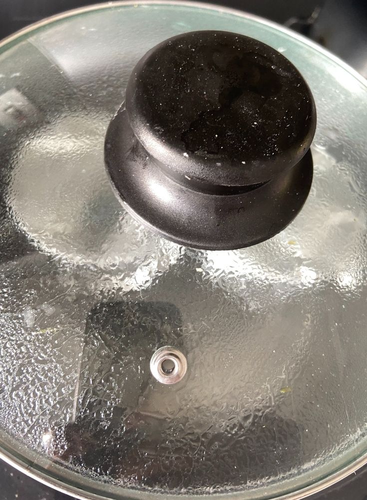 Lid closed and cakes ready to be cooked