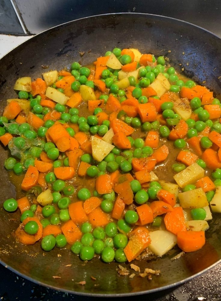 Sabji getting cooked