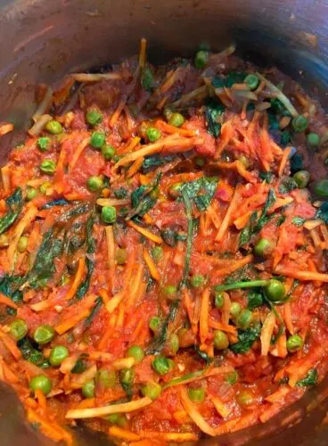 The mixed Vegetable Filling