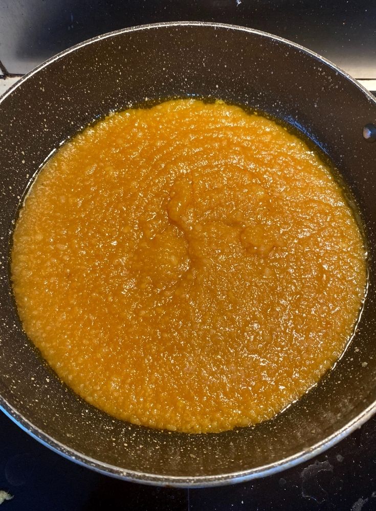 Halwa getting cooked