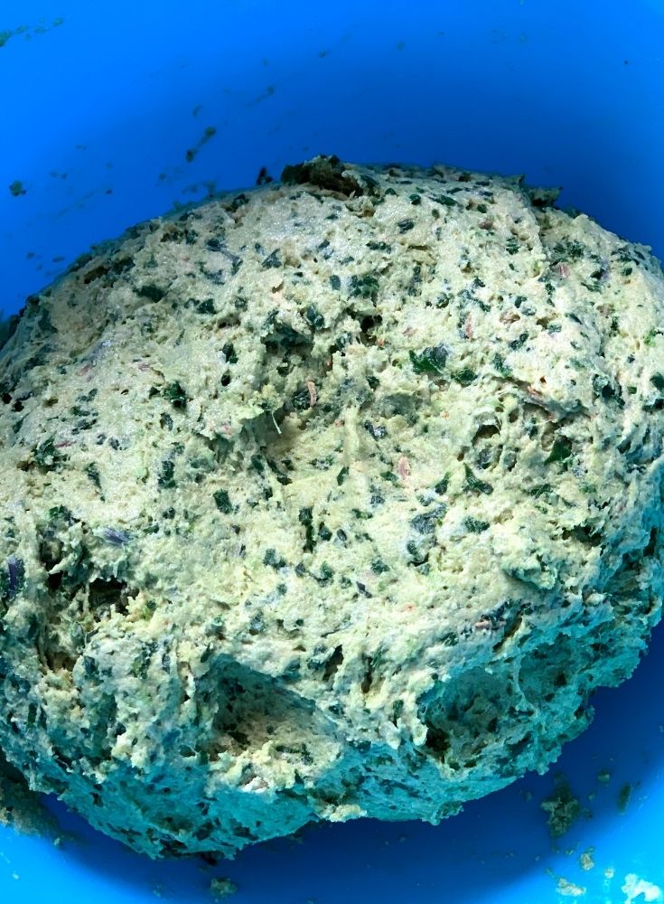 Kale paratha Dough just kneaded, and is rested