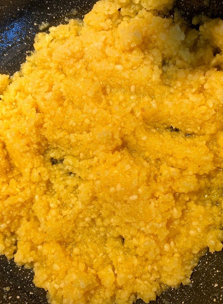 Roasting of Dal with Ghee