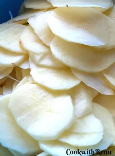 Peeled & Sliced Potatoes