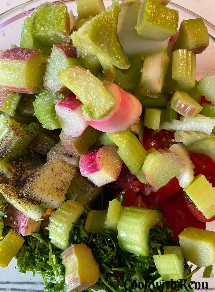 Adding of Salt, Pepper & Sugar