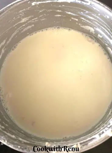 Boiling and simmering of Milk