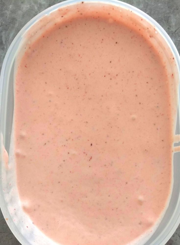 Ice cream ready to be freezed