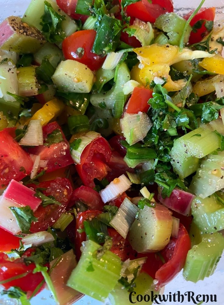 Mixed Pico de Gallo Ingredients