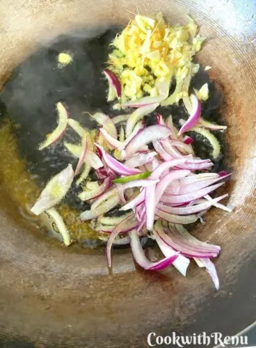 Sauteeing Onion and Garlic