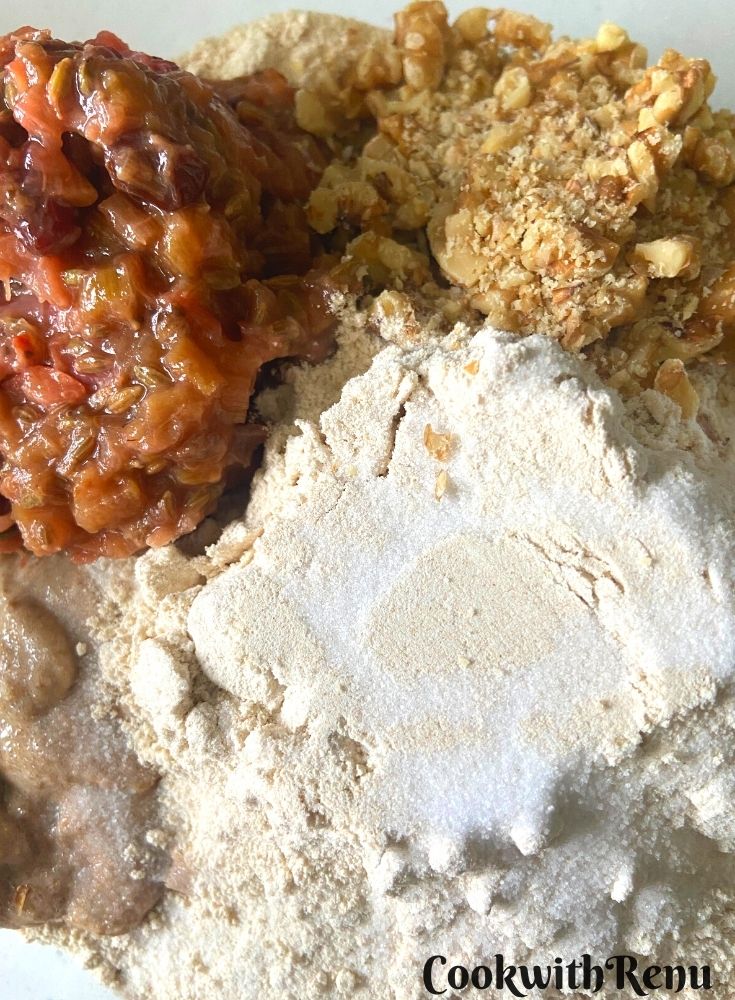 Adding all the ingredients in dough