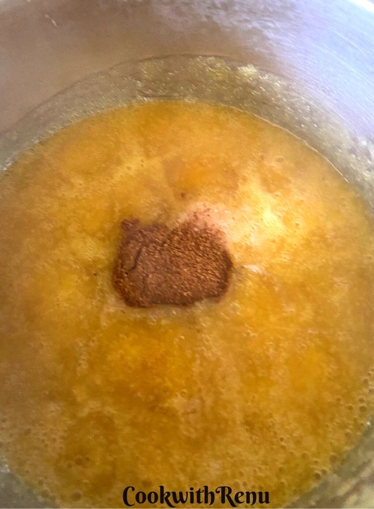 Adding of Cumin powder
