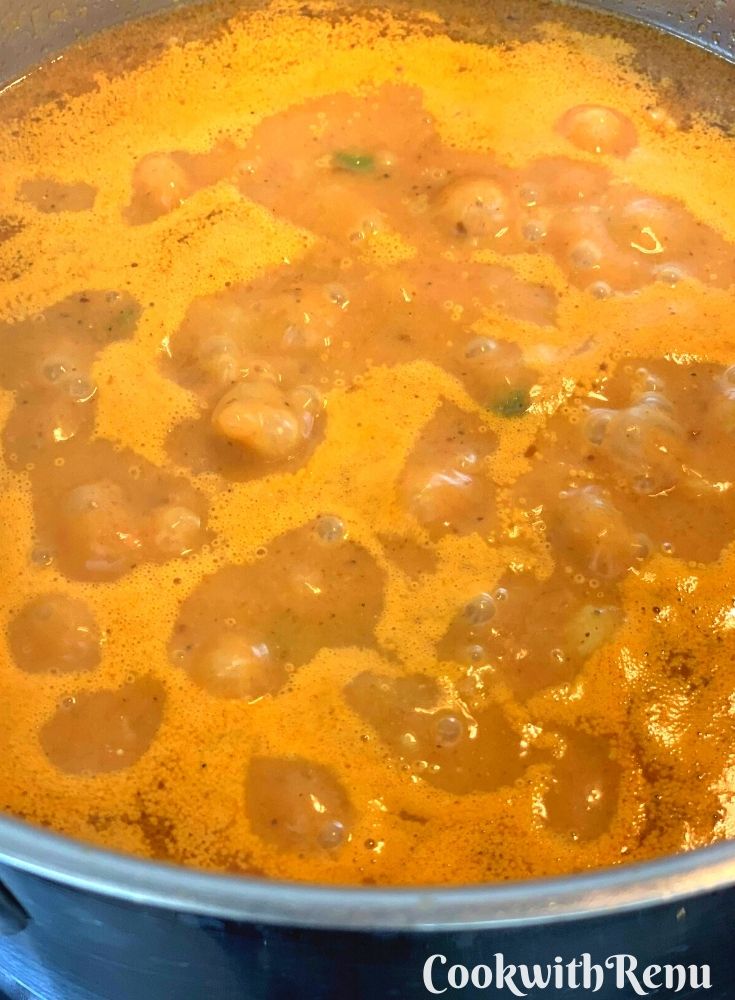 Curry being cooked