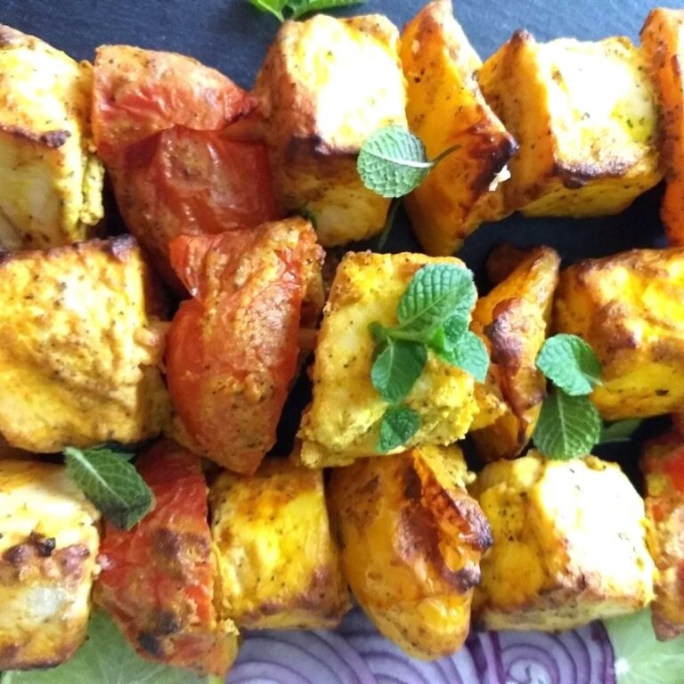 Close up look of Paneer Tikka