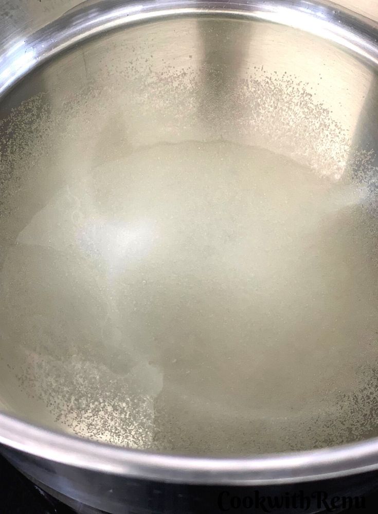 Salt added in pot