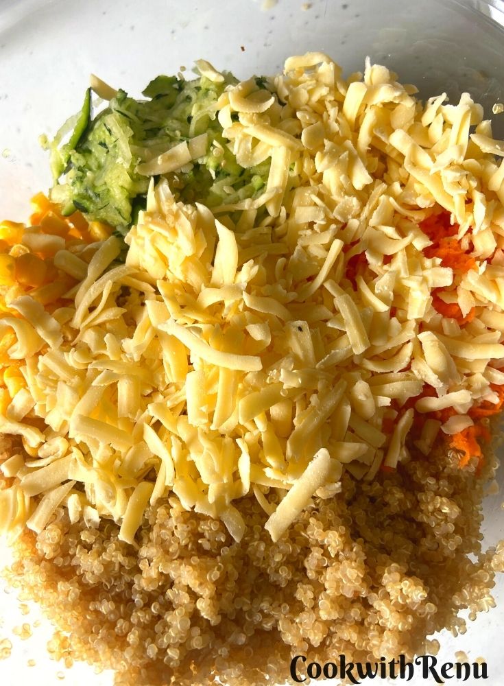 Cheese added in the mixture