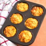 6 Baked Flourless Quinoa Vegetable Muffin in muffin tin