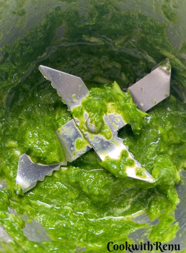 Pureed Nasturtium Leaves & Stems