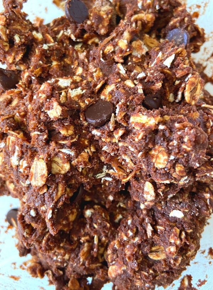 Oats, Dates & Flour Mixture mixed