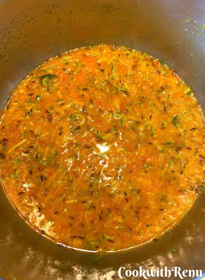 Zucchini Tomato Dal (Instant Pot & Pressure Cooker) Cook With Renu