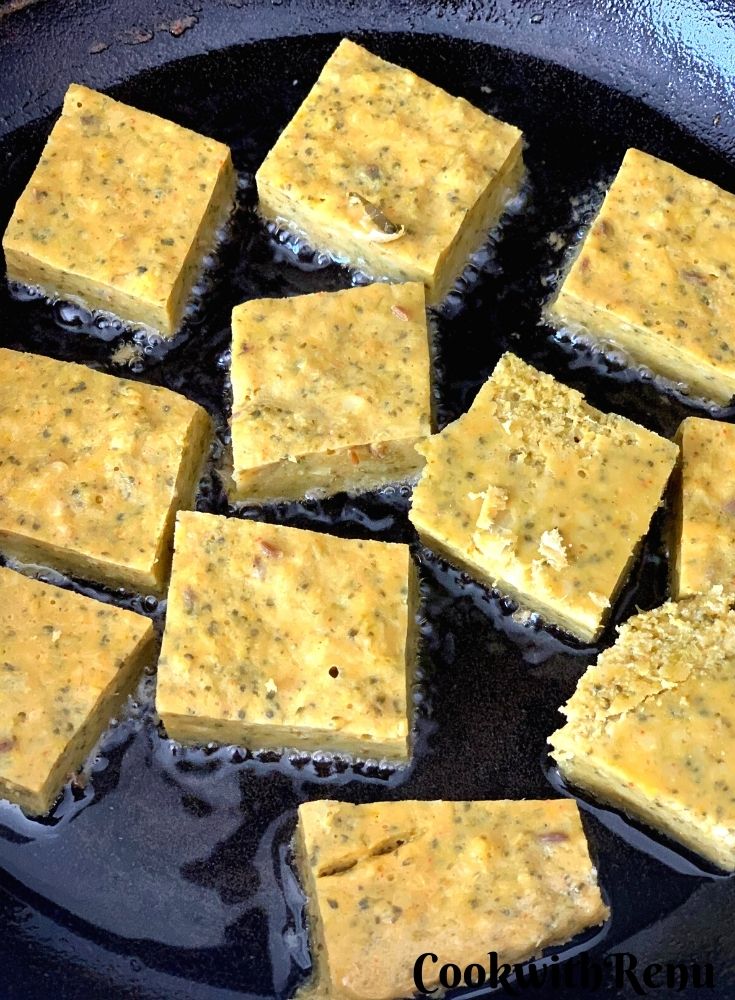 Shallow frying the Vadis