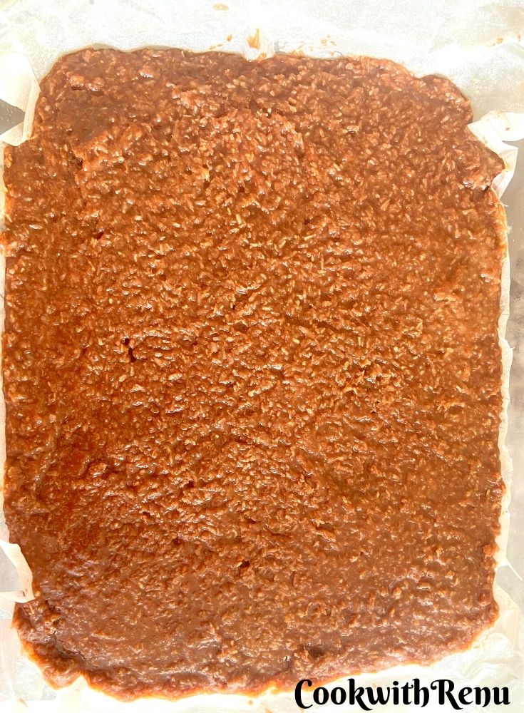 Chocolate Coconut Ice set in a tray