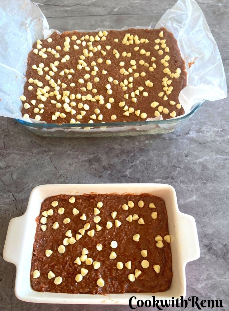 Coconut Barfi being set