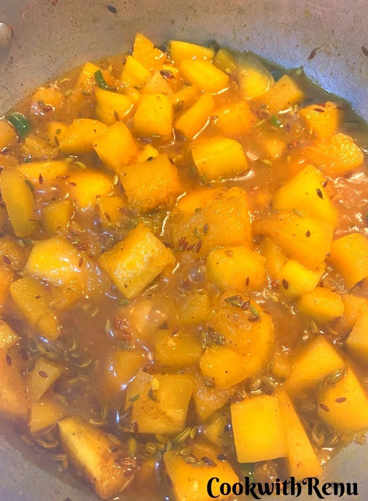 Cooking of Pumpkin
